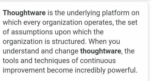 What is a thoughtware