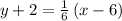 y+2=\frac{1}{6}\left(x-6\right)