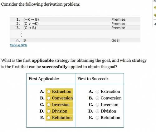 What is the first applicable strategy for obtaining the goal, and which strategy is the first that c