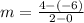 m=\frac{4-\left(-6\right)}{2-0}