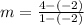 m=\frac{4-\left(-2\right)}{1-\left(-2\right)}