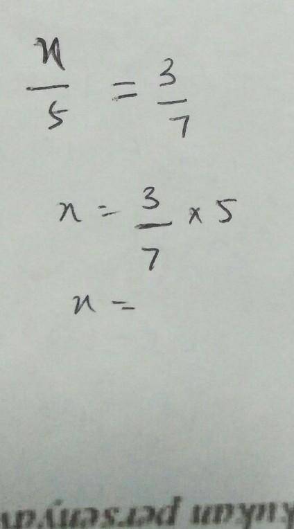 Help me what is X/5-3/7
