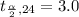t_{\frac{\alpha }{2} , 24 } = 3.0