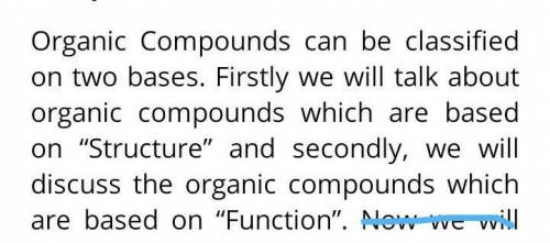 What is the basis for the classification of organic compounds?