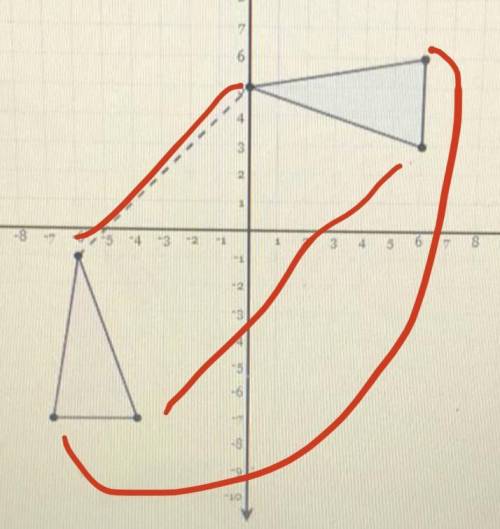 Click and drag to draw lines connecting all corresponding points from the

figure to its reflected i