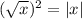 (\sqrt{x})^2 =|x|