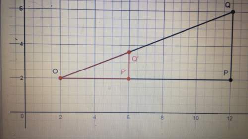 What is the scale factor of the triangle dilated from opq to op’q’ from center o? explain and/or sh