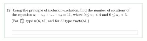 Using the principle of inclusion-exclusion, find the number of solutions of the equation: