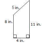 Calculate the trapezoid, which is not drawn to scale.