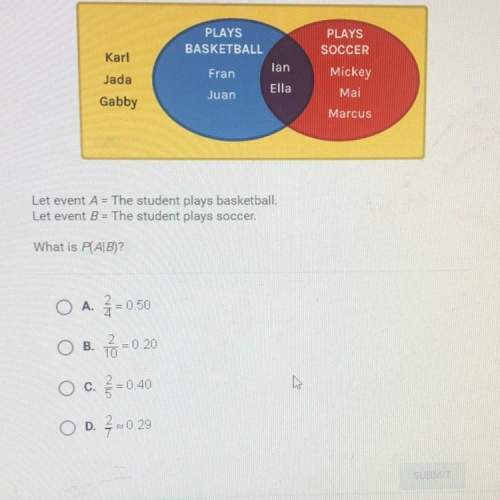 This venn diagram shows sports played by 10 students .  let event a = the student plays basket
