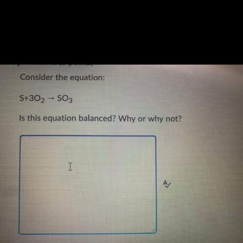 Is this equation balanced? why or why not?