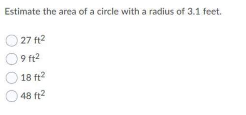 Estimate the area of a circle with a radius of 3.1 feet