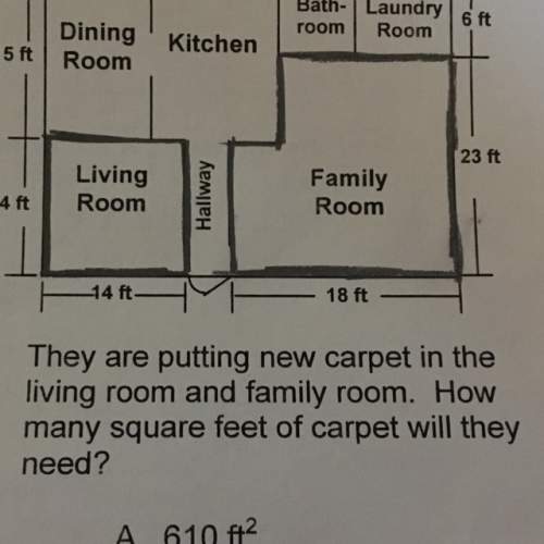 They are putting new carpet in the living room and family room. how many square feet of carpet will