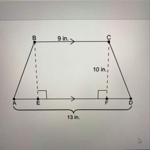 The figure shows the front side of a purse in the shape of a trapezoid. what is the area of th