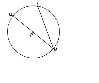 Name a radius of circle p.  a. segment pn  b. segment ln  c. segment m