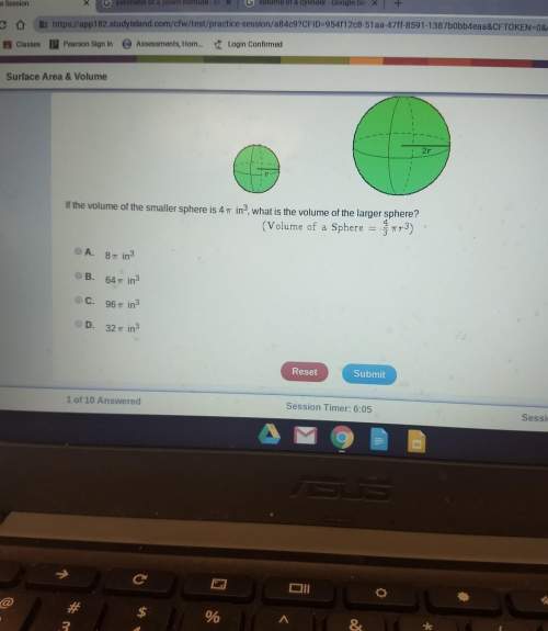 What is the volume of the smaller sphere