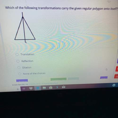 Which of the following transformations carry the given regular polygon onto itself ?