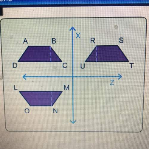 Asap! giving  trapezoid rstu is reflected over x and then over z. what is the image of