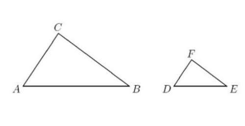 Suppose that m∠a = m∠d. which other fact would guarantee that the triangles are similar? a) ab de =