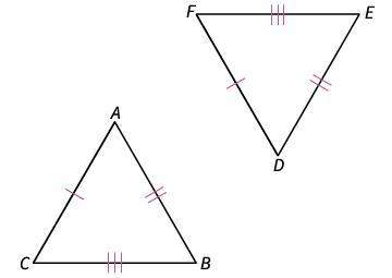 Look at the figures. how can you prove the triangles are congruent? ∆abc ≅ ∆def by the