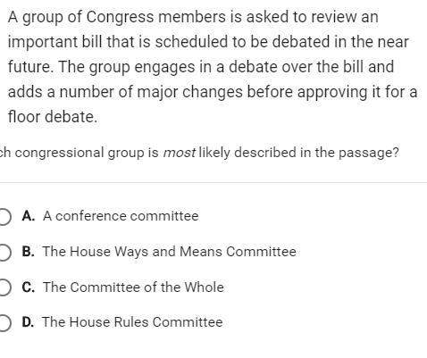 Which congressional group is most likely described in the passage