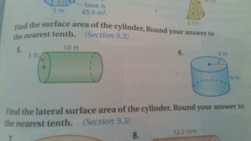 Find the surface area of the cylindar