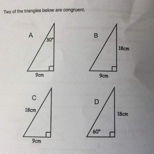 Identify which triangles are congruent, and explain your answer.
