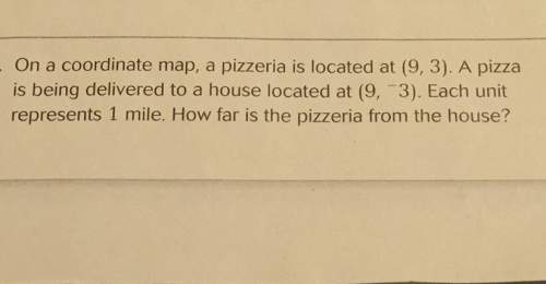 On a coordinate map a pizzeria is located at (9, 3). a pizza is being delivered to a house located a