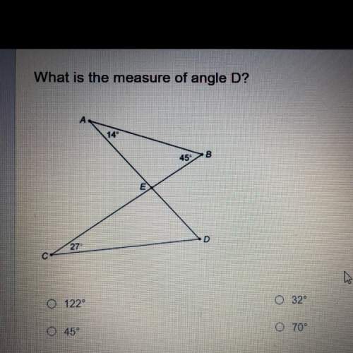 What is the measure of angle d?  122 45 32 70