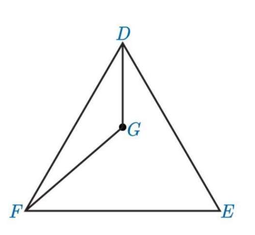 In the figure below triangle def is an equilateral triangle. point g is the incenter of the triangle