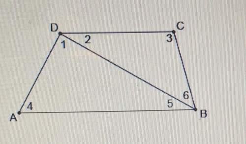 In quadrilateral abcd , ab || cd and m &lt; 2 = 27°.what is m &lt; 5