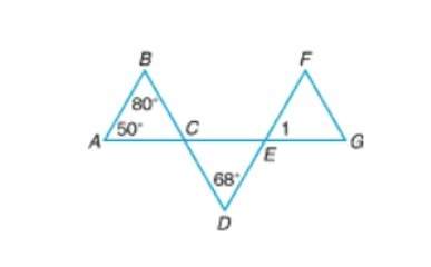 Find m angle 1 a) 62 b) 50  c) 56 d) 68