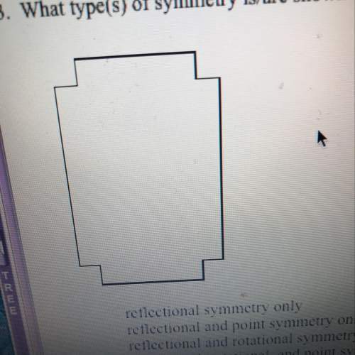 What types of symmetry are show a. reflectional only b. reflectional and point only