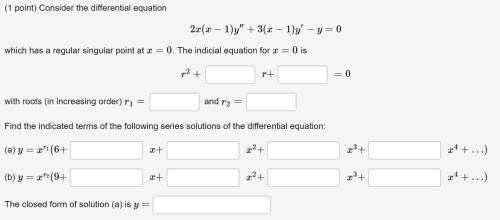 Need with indicial equation and odes