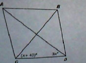 What is the value of x in the rhombus bellow?