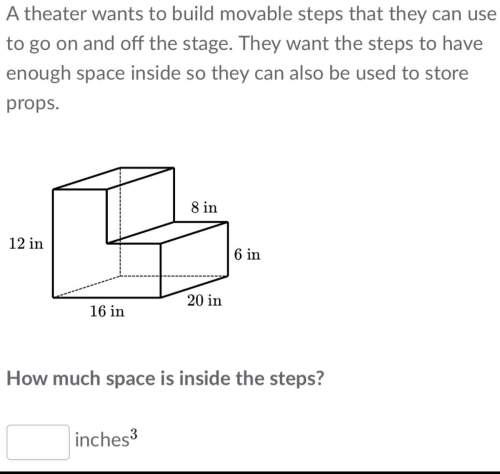 Atheater wants to build movable steps that they can use to go on and off the stage. they want the st