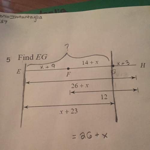If line ef is equal to x + 9, line fg is equal to 14 + x, line gh is equal to x + 3, line fh is equa