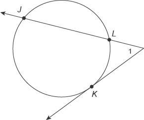 Which equation correctly describes the relationship between the measures of the angle and arcs forme