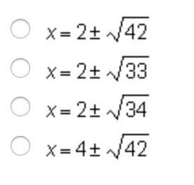 Solve for x in the equation x² - 4x - 9 = 29.