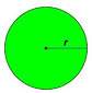 Calculate the area of a circle with a radius of 2 cm and a circle with a radius of 4 cm. leave your