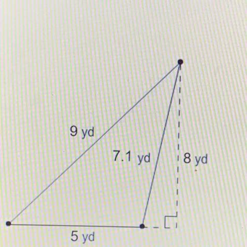 What is the perimeter?  21.1 yd^2 22.0 yd  21.1 yd  22.0 yd^2