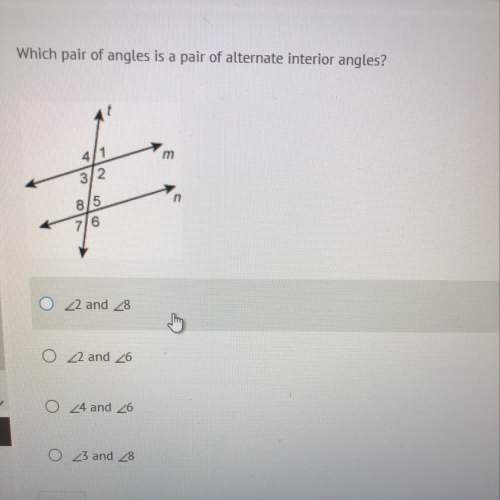 Which pair of angles is a pair of alternate interior angles?