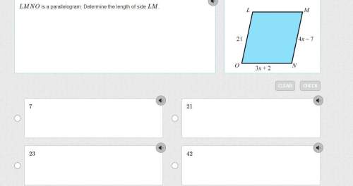 Lmno is a parallelogram. determine the length of side lm