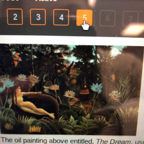 The oil painting above entitled, the dream, uses visual metaphor. select the best answer from