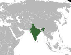 This map shows india, which is located in south asia. based on its location, the climate in southwes