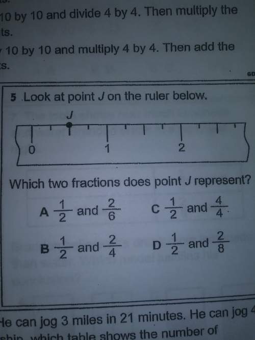 Which 2 fractions does point j represent