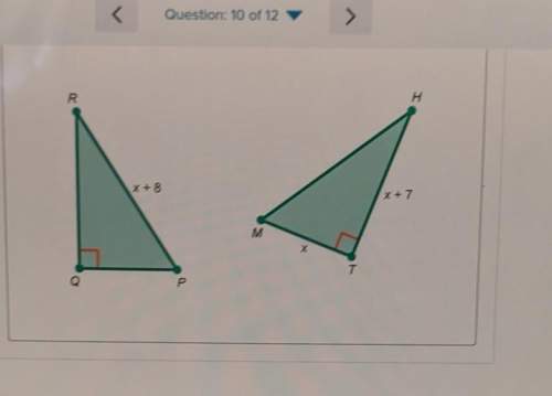 Use the pythagorean theorem to solve for the positive value of x that makes these right triangles, a