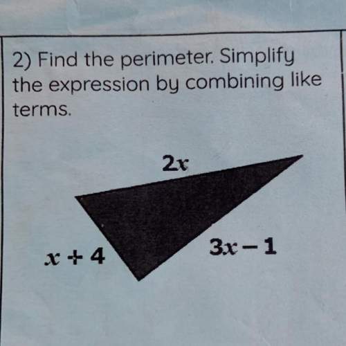 Find the perimeter. simplify the expression by combining like terms.