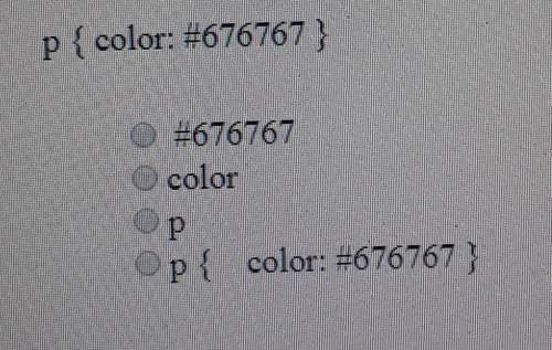 In the following piece of css code, what is the property selector