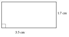 Find the area of the following figure. (attached) 2.975 cm2 5.95 cm2 29.75 c